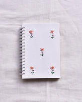 Minimal flowers - Embroidered Mini Notebook